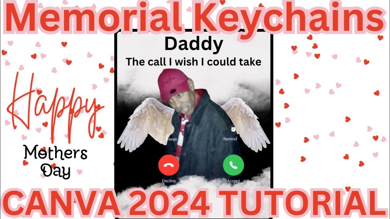 Canva Memorial Keychain Design Tutorial. Beginner Friendly! 2024