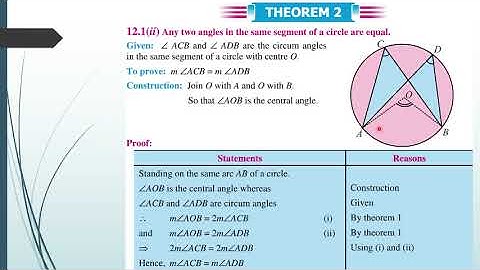 Theorem 2| Ch# 12 | Class 10 | Maths | Punjab and Federal Board