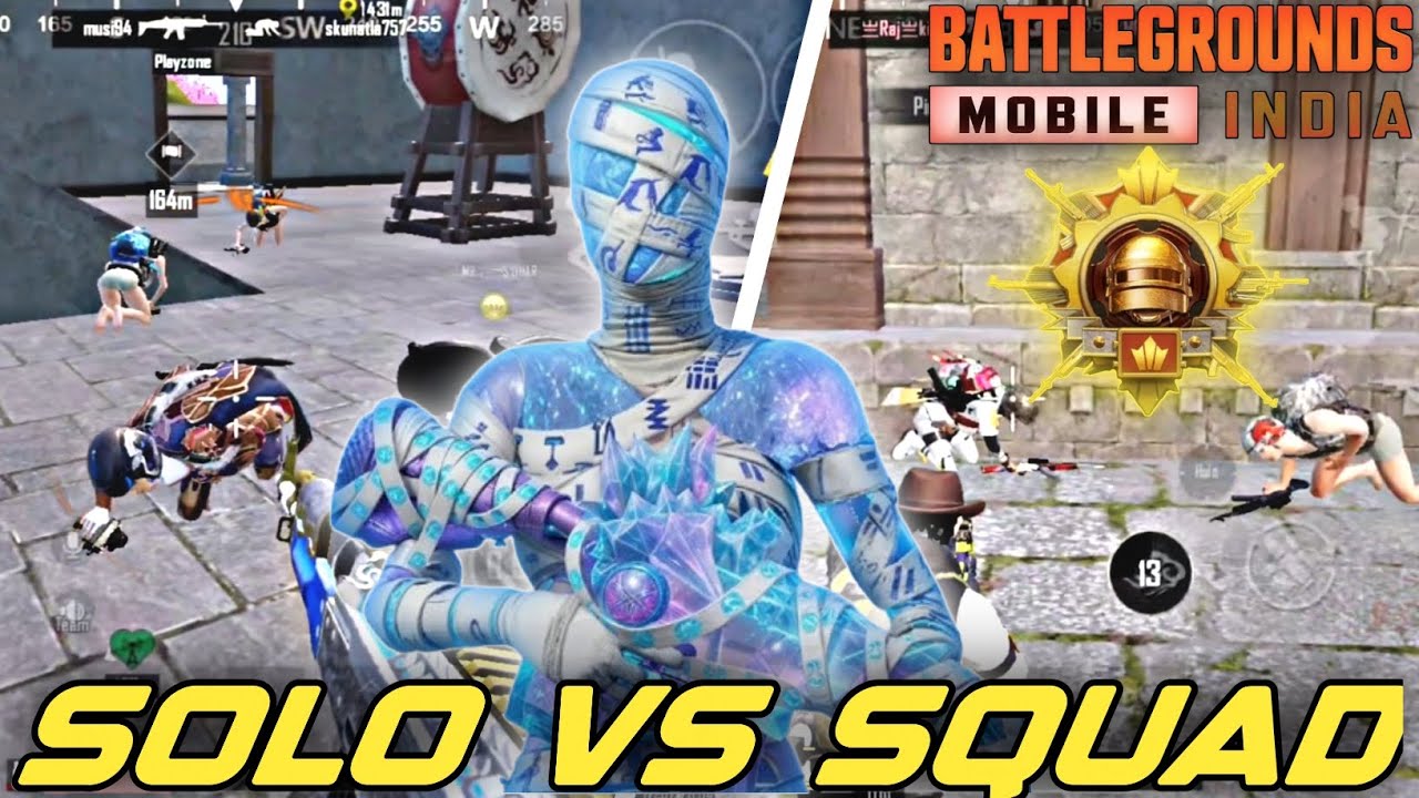 SOLO VS SQUAD THE BEST GAMEPLAY IN WORLD // BGMI PUBG MOBILE NEW EVENTS ...