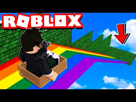 LOKIS NO ESCORREGADOR GIGANTE DOS HACKERS | Roblox - Rainbow Slide to Winners