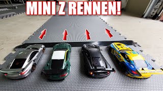 Selbstgebaute MINI Z RENNBAHN mit LUXUS KAROSSEN im RENNEN!