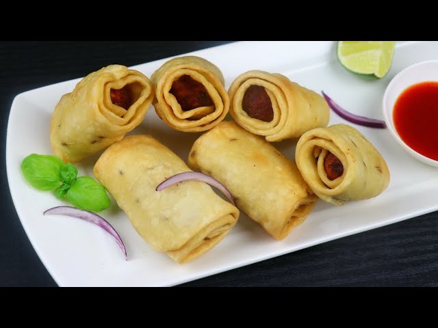 মচমচে চিকেন বটি রোল | Chicken Roll | Chicken Boti | Bangladeshi Snacks | Cooking Studio by Umme