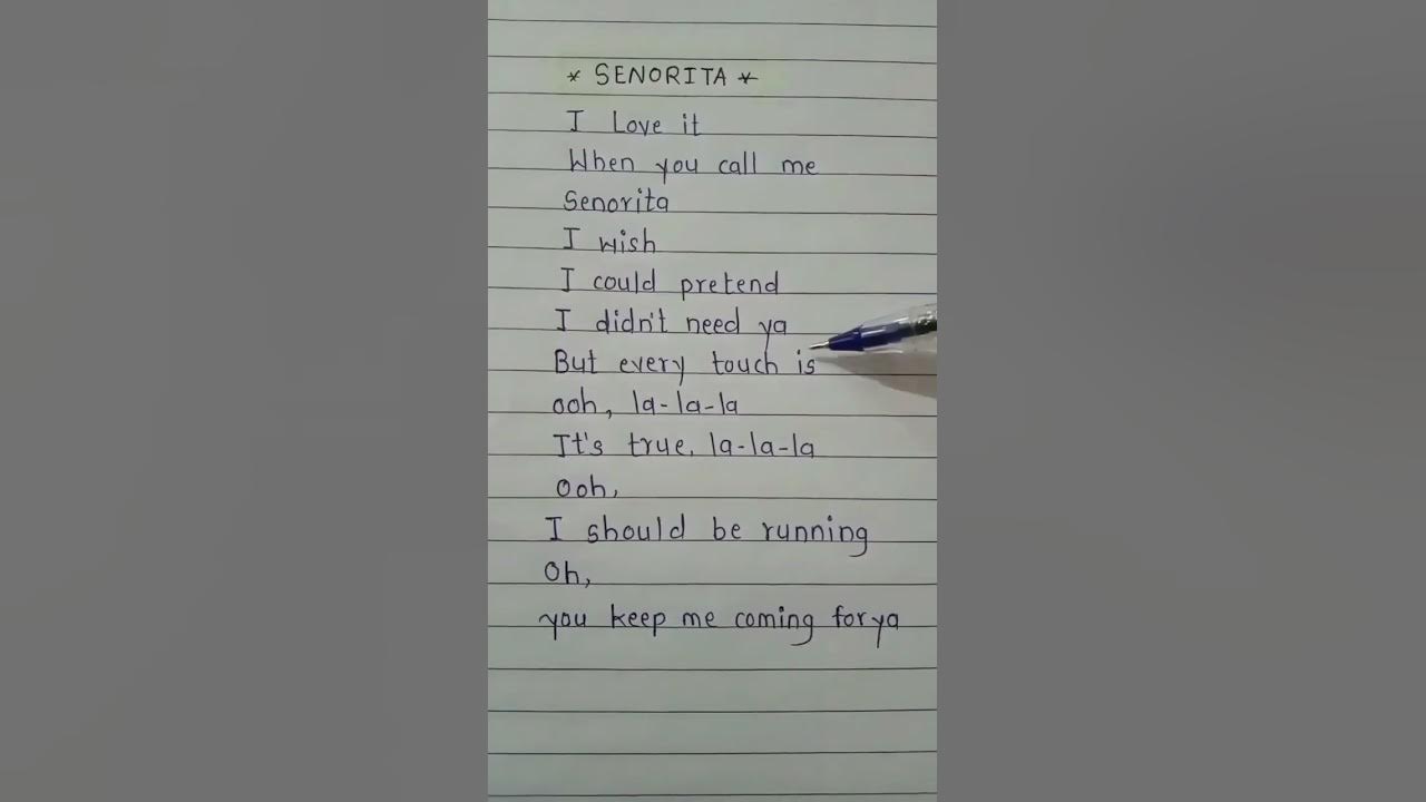 Senorita 🌼 ~ Shwan Mendes & Camila Cabello #songlyrics
