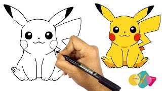 رسم البوكيمون بيكاتشو سهل || تعليم الرسم | كيف ترسم بيكاتشو من لعبة بوكيمون جو screenshot 1