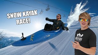 We Raced Kayaks Down a Ski Hill!