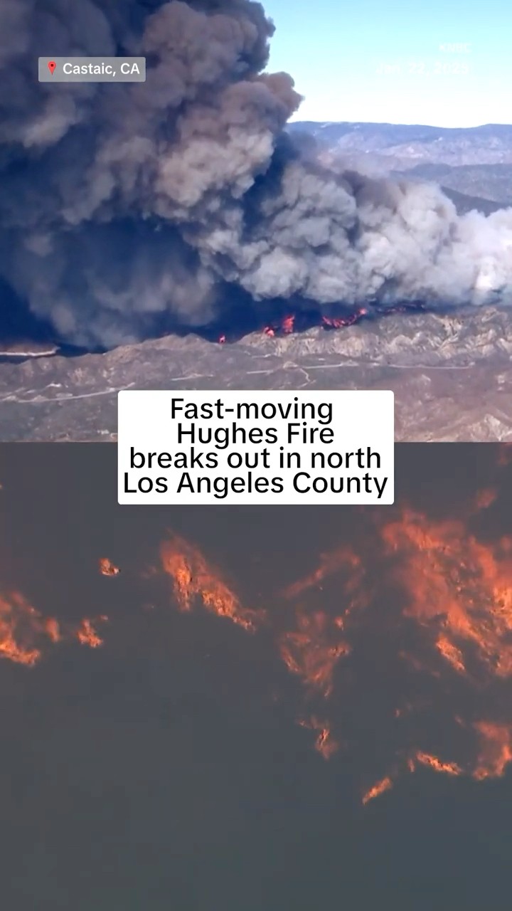 Fast-moving fire breaks out in north Los Angeles County