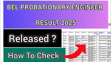 BEL PE Result 2025 = How To Check BEL Probationary Engineer Result 2025