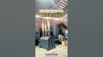 Fir sawdust carbonization furnace  #machine  #ecofriendly