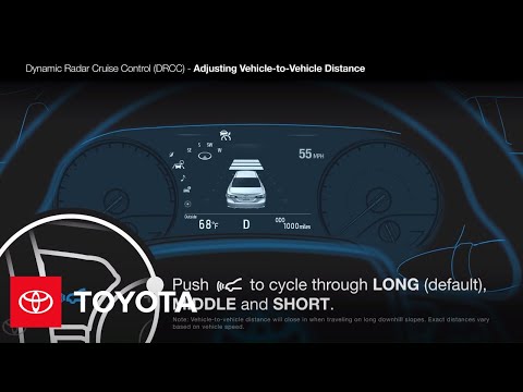How to change the vehicle to vehicle distance of Dynamic Radar Cruise Control (DRCC) | Toyota
