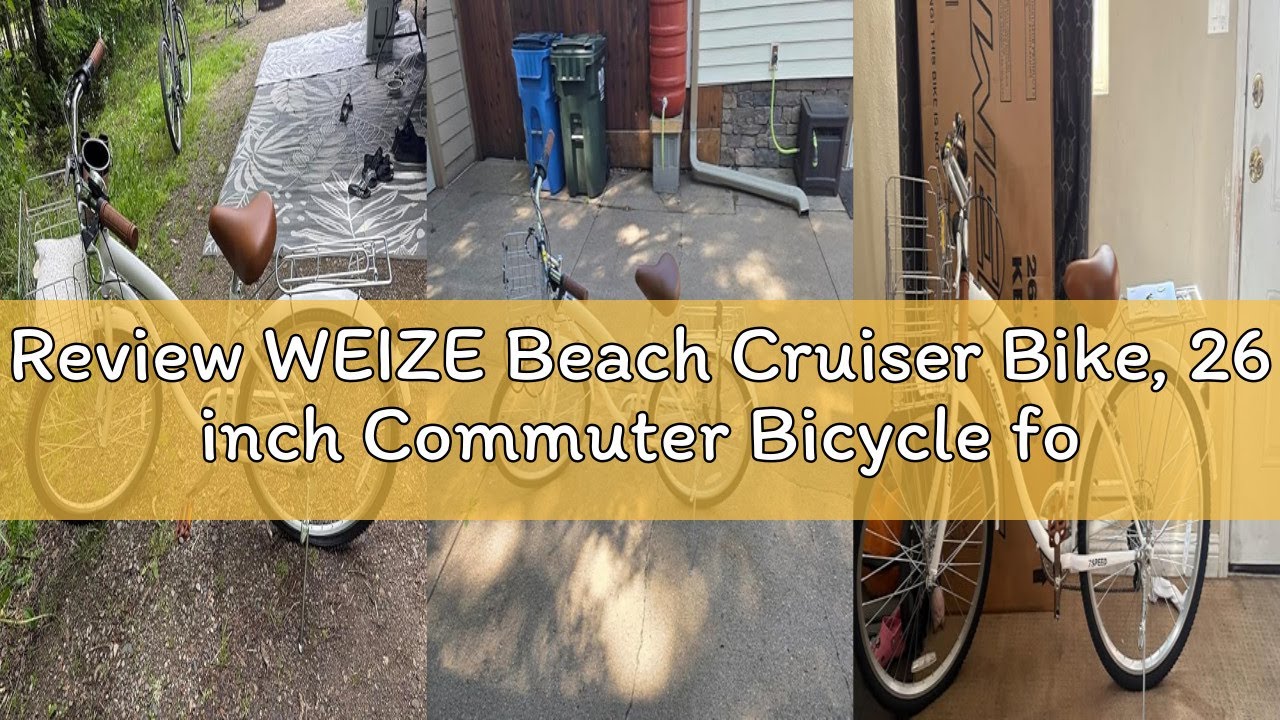Review WEIZE Beach Cruiser Bike, 26 inch Commuter Bicycle for Adult Men and Women, 7-Speed/High-Carb
