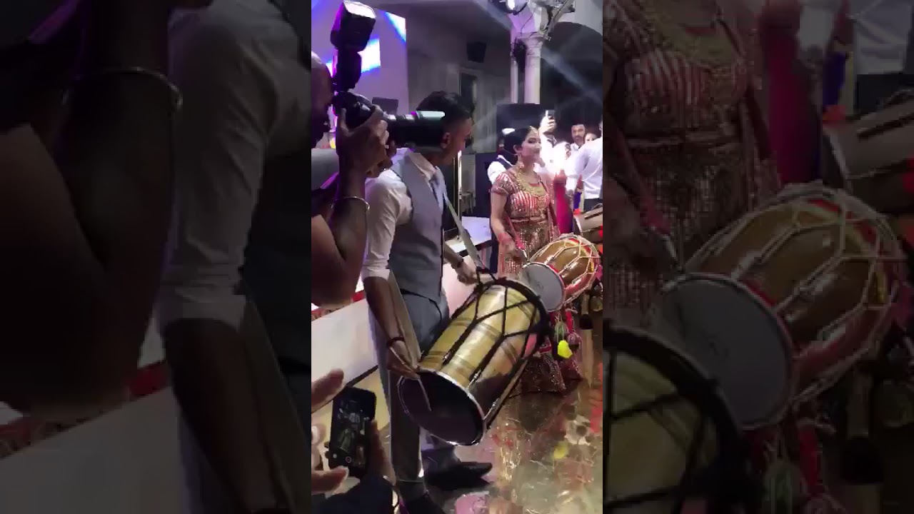 Bride surprise dhol performance at own wedding   BIG SHOCK