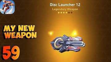 Mech Arena: Robot Showdown - Gameplay Part 59 - My New Weapon Disc Launcher 12(iOS,Android)