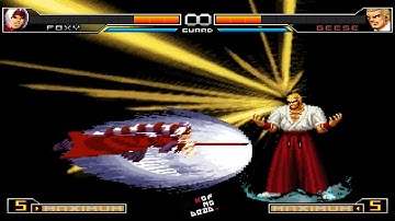 Nightmare Geese Oculto Detener Evitar Poderes vs Todos los personajes KOF 2002 UM Parte 2