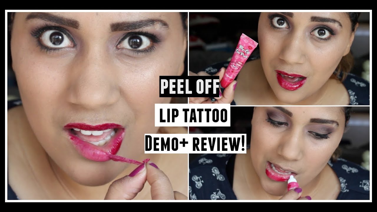 ♥♡PEEL OFF LIP TATTOO : DEMO + REVIEW!♥♡ - YouTube