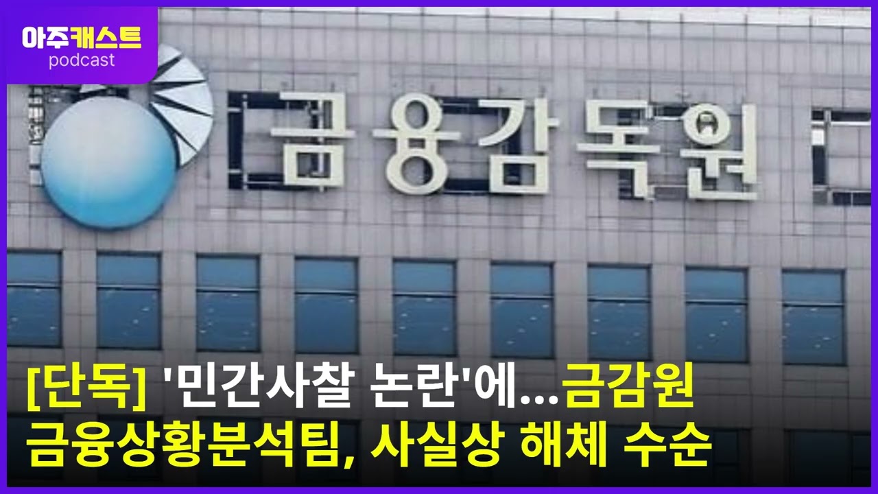 [단독] 민간사찰 논란에…금감원 금융상황분석팀, 사실상 해체 수순
