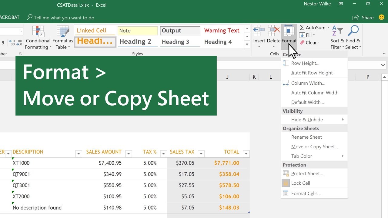 How do you copy a sheet in Excel to another sheet with the same format and formulas Mac?