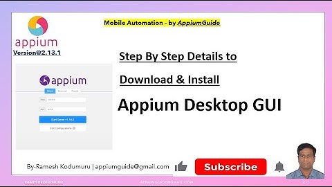 1.How to Download & Install "Appium Desktop GUI" | Step-by-Step Guide