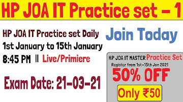 HP JOA IT Practice set 1 2021
