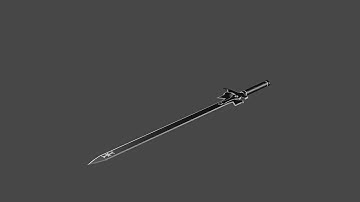 Speed Modeling Elucidator Sword on Blender