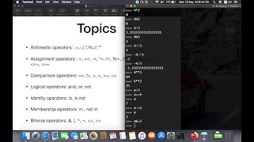 Python tutorial - 2 (Operators)