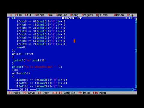 write a program to convert integer to octal  and hexadecimal format | coc | convert int to octal