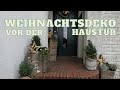 Weihnachtsdeko mit Tannen & Christrosen |  DIY Tannengirlande & Türkranz | Eingangsbereich gestalten