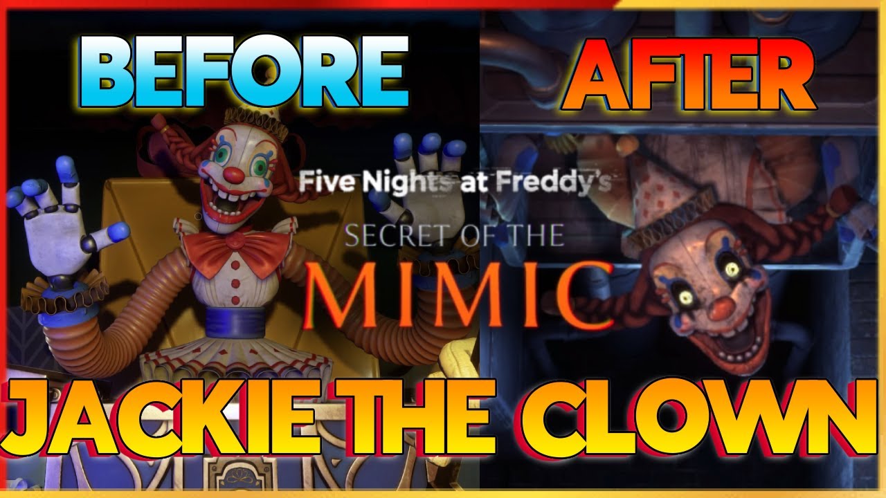 FNAF Secret Of The Mimic | JACKIE THE CLOWN FULL CHASE SCENE (Part