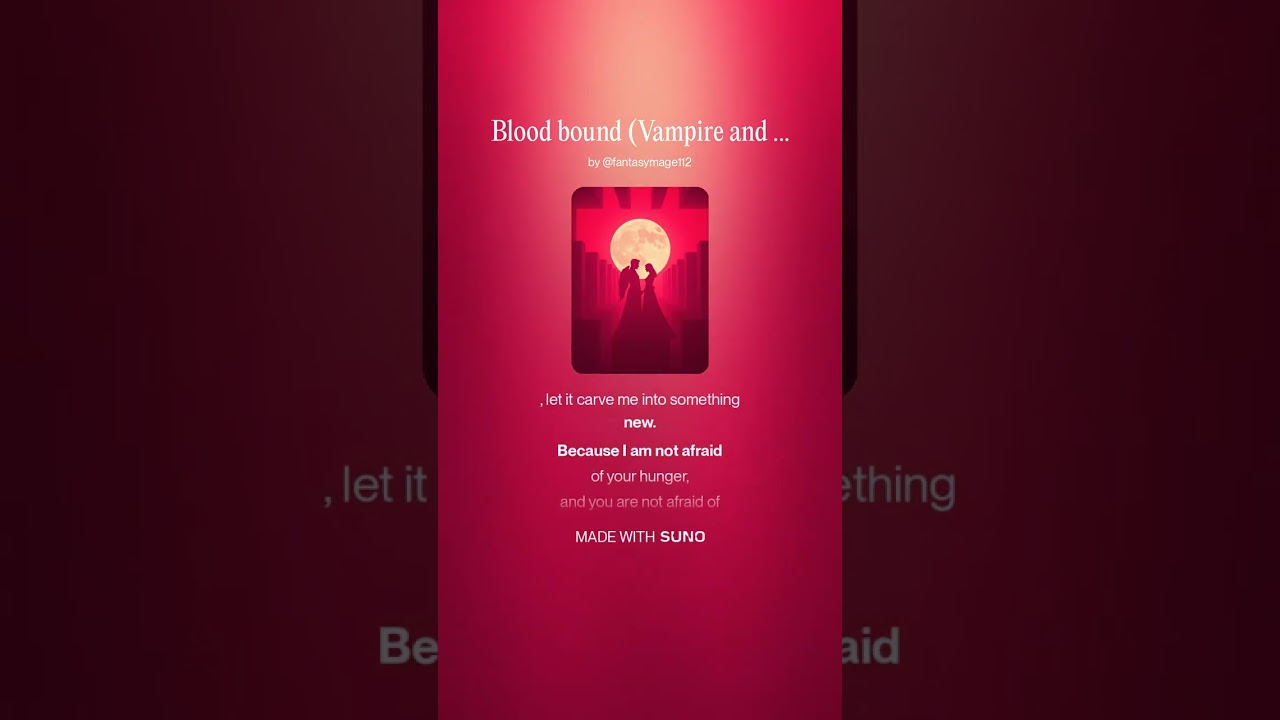 Blood bound Vampire and a human