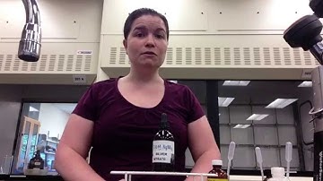 Chem121 Identification of an Unknown Ionic Compound Safety Video