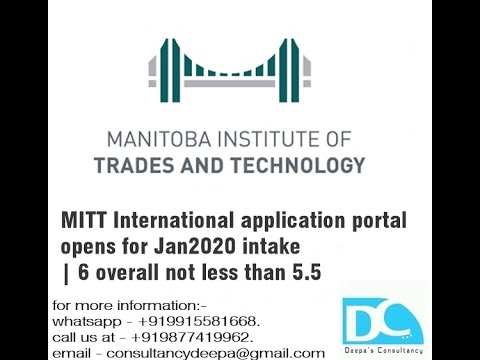 MITT International application portal opens for Jan2020 intake | 6 overall not less than 5.5