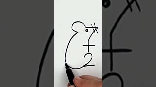 7+2=RAT | How to Draw Mouse with numbers | Is it very simple? | Drawing Mouse in step | #samdrawing