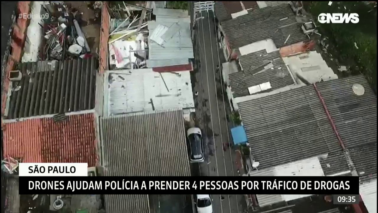 Pela 1ª vez, PM usa drones para prender 4 pessoas por tráfico de drogas