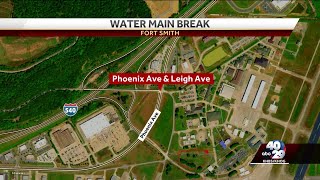Water main break in Fort Smith causes road closures, residents asked to conserve water