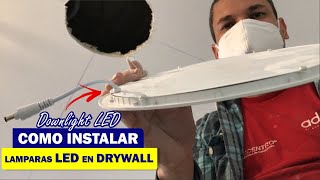 💡How to install LED lights in a drywall ceiling ➡️ 24w round LED panel