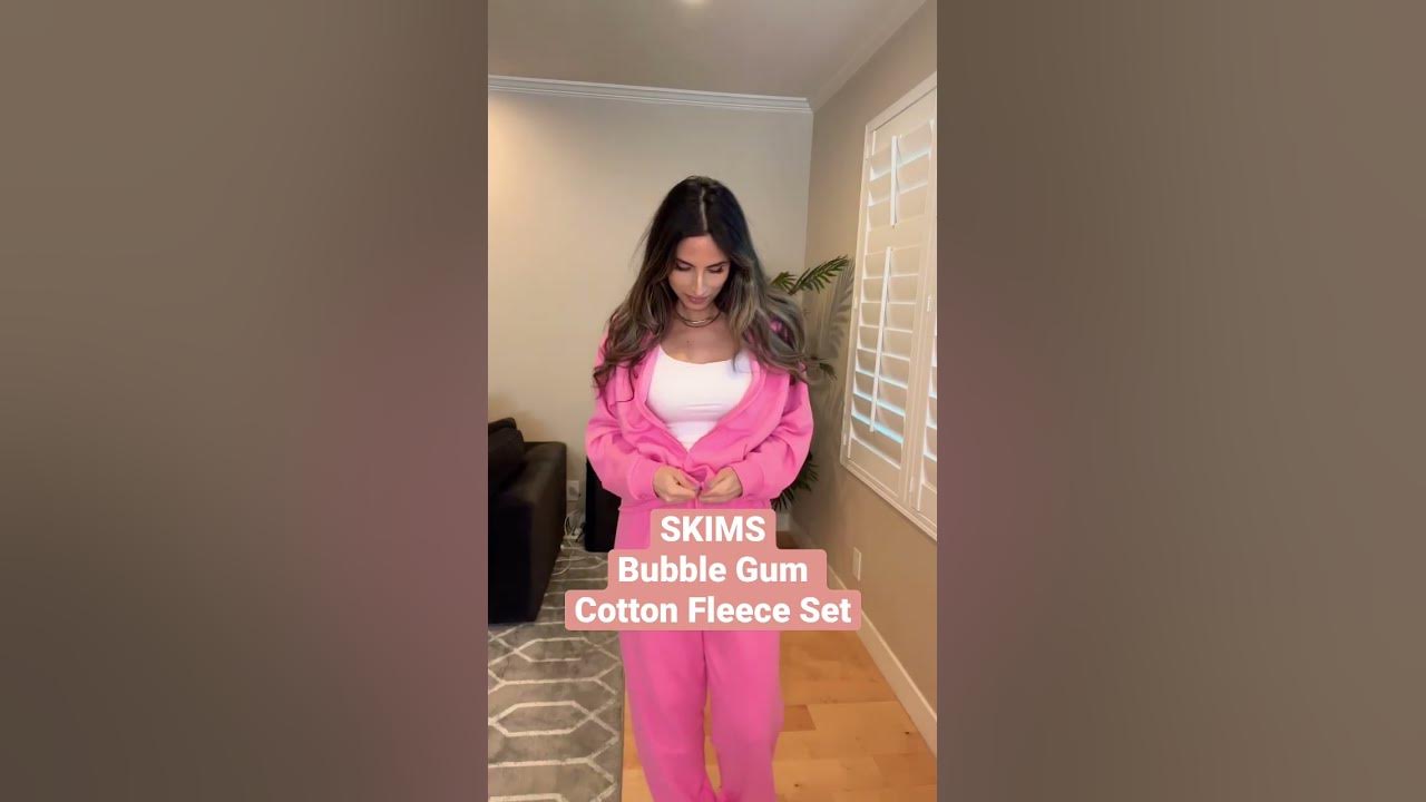 SKIMS Bubble Gum Cotton Fleece Set #shorts #skims #skimshaul 