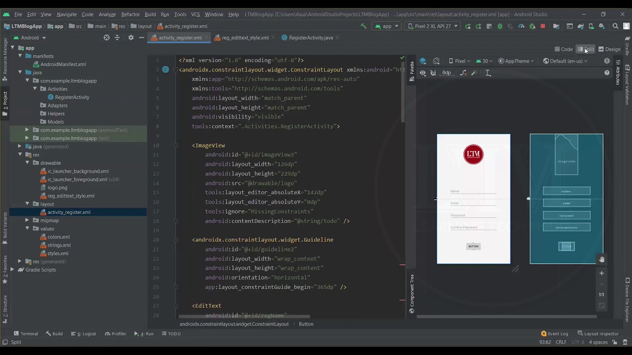 Firebase Text Design Blog App Part 1.6 FIREBASE SETUP & REGISTER SCREEN DESIGN_(Create A ...