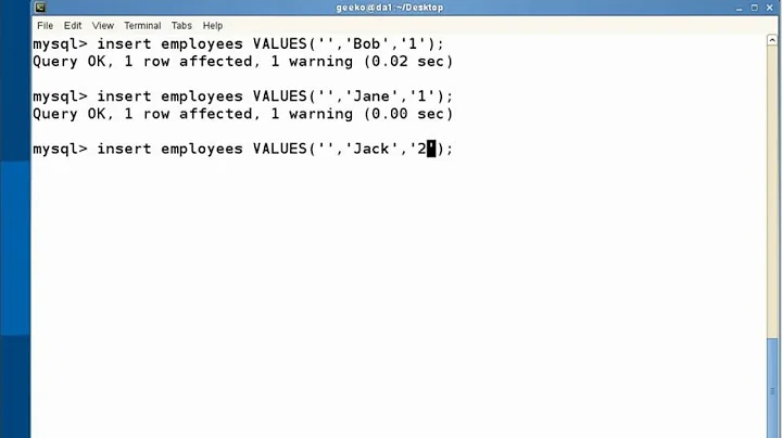 MySQL Queries on Linux