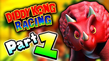 Diddy Kong Racing (N64) 100% Walkthrough PART 1 - ALL HIDDEN BALLOONS & DINO DOMAIN