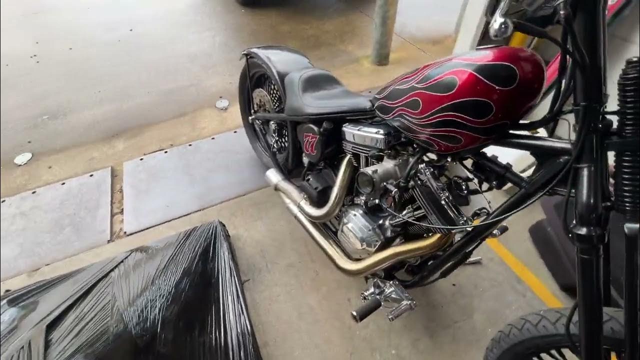 S&S 124 Twin Cam, B2 cnc heads, 640 cams, Super D carb, Zippers thunder jet. Built by Star