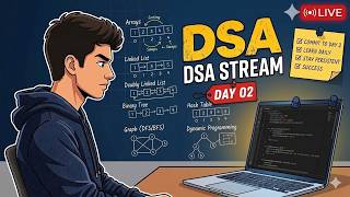 Details Day 2 of Learning DSA LIVE 🔴 | Starting My DSA Journey From Scratch | C++ Guide