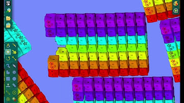 Numberblocks to 100 by 10s Play in Algodoo