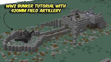 WW2 Bunker with Field Artillery - Tutorial | How to make WW2 Bunker in Minecraft with MCHeli