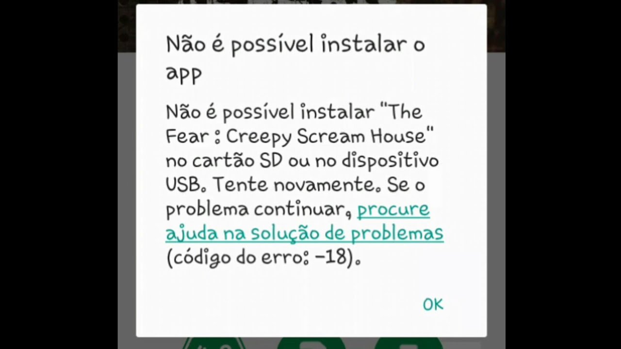 COMO RESOLVER ERRO -18 DA PLAY STORE - YouTube