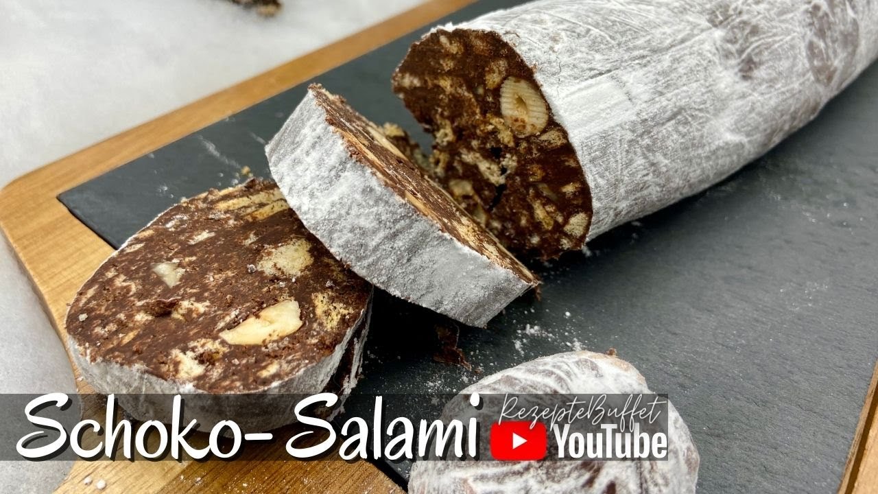 Schokoladen- Salami, Weihnachtsrezept in 5 Minuten und wenig zutaten🎄🎅 ...