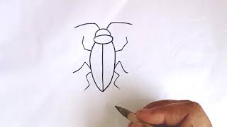 How To Draw a Bug || Cocroach