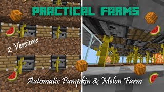 Easy Automatic Pumpkin & Melon Farms | Practical Farms | Minecraft Bedrock Edition 1.17 Tutorial
