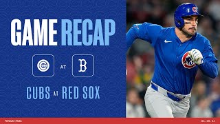 Cubs at Red Sox Game Highlights | 4/28/24