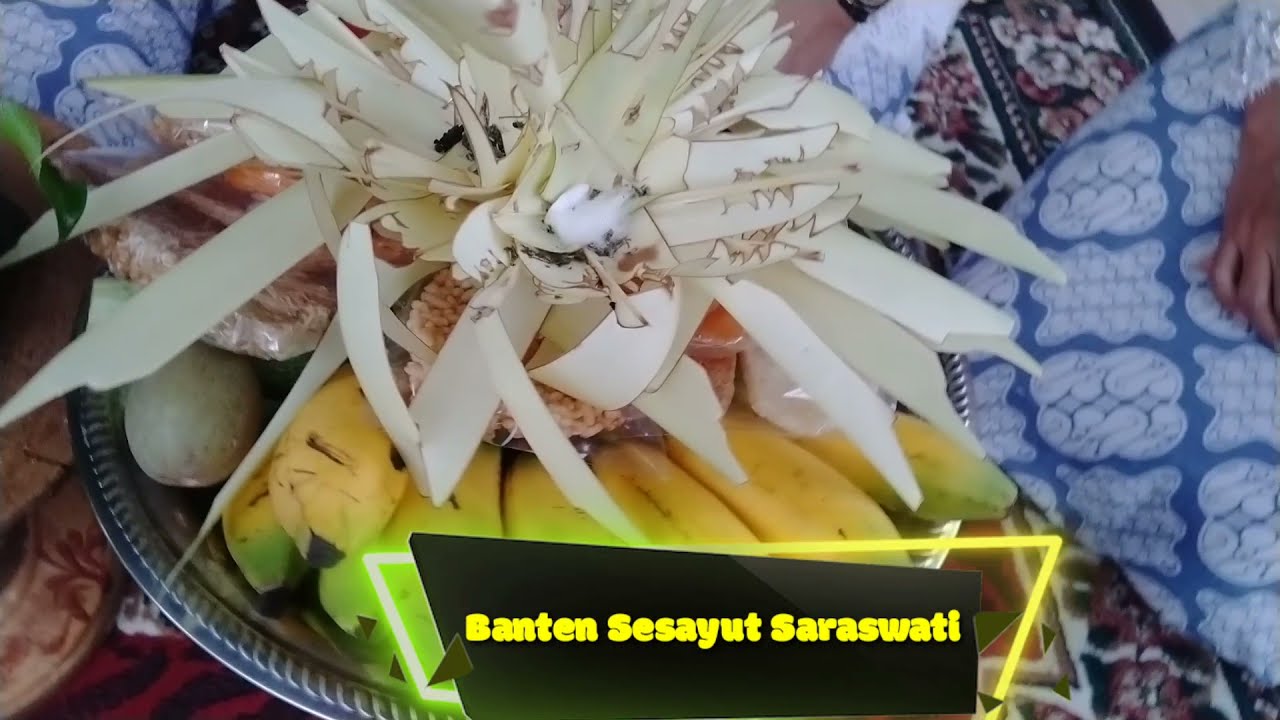 Tetandingan Banten Saraswati dan Sesayut Saraswati untuk Pewintenan Saraswati || Sarati Banten