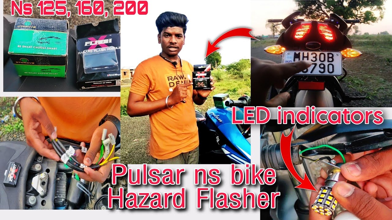 Hazard Flasher ns 125|X flash hazard| ns 125 LED indicator|Ns 200 me Flasher kaise lagaye|360 LED