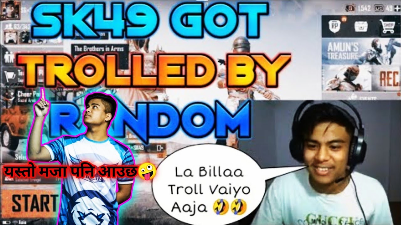 SK49 GOT TROLLED BY RANDOM TEAMMATE -HIS FAN ON LIVESTREAM 😂 || PUBGM NEPAL